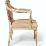 A SET OF FOURTEEN LATE GEORGE III CREAM-PAINTED AND PARCEL-GILT CHAIRS - photo 4