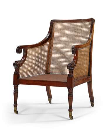 Gillows. A REGENCY MAHOGANY CANED BERGERE - photo 2