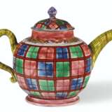 A STAFFORDSHIRE SALT-GLAZED STONEWARE JACOBITE TEAPOT AND COVER - фото 2