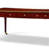 A LATE GEORGE III MAHOGANY PARTNERS LIBRARY TABLE - photo 1