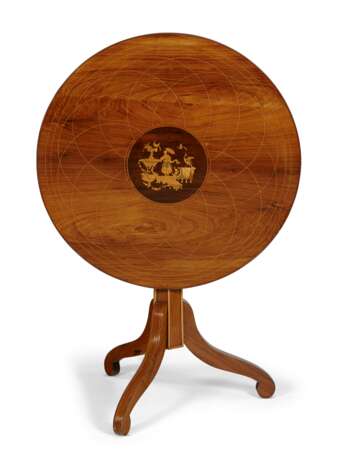 A CENTRAL EUROPEAN INLAID INDIAN ROSEWOOD AND MARQUETRY CENTER TABLE - photo 2