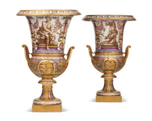 A MONUMENTAL PAIR OF PARIS (DARTE FRERES) PORCELAIN VASES