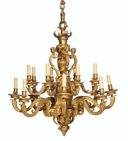 A LARGE FRENCH ORMOLU SIXTEEN-LIGHT CHANDELIER - photo 2