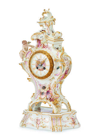 A BERLIN (K.P.M.) PORCELAIN FIGURAL CLOCK AND STAND - photo 2