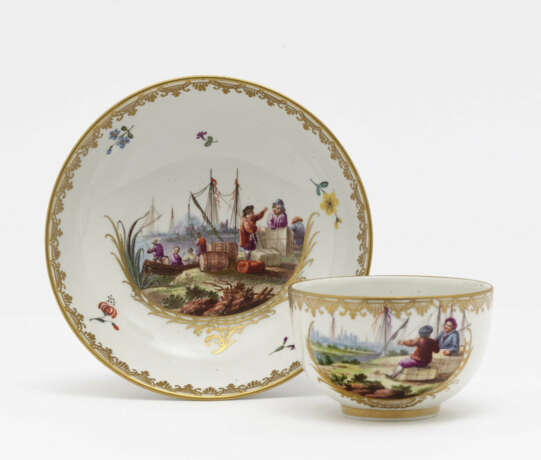 Tasse mit Untertasse, Frankenthal, 3. Viertel 18. Jahrhundert - photo 1