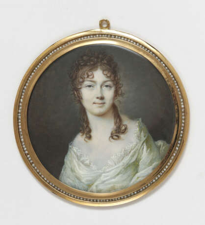 Alexandre (wohl Louis Alexandre, 1759 Reims - 1827 ebenda) um 1800 , Bildnis einer jungen Dame - фото 1