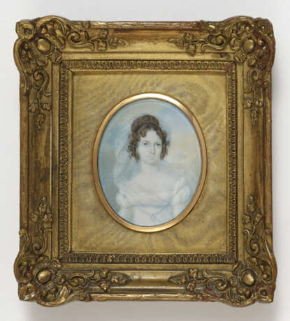 Österreich, um 1810/20 , Bildnis einer Dame in weißem Kleid - Foto 1