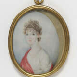 Unbekannt, im Stil des frühen 19. Jahrhunders , Bildnis einer jungen Dame mit rotem Schal - photo 1