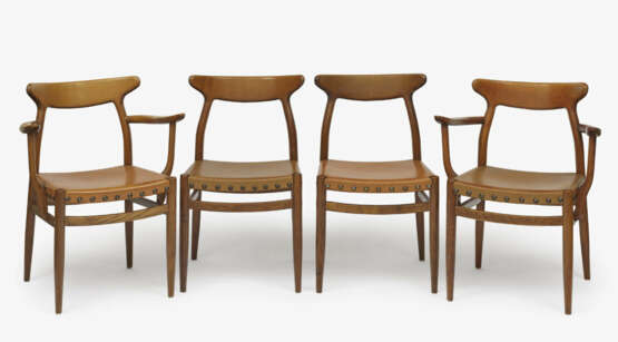 Sieben Stühle und drei Armlehnstühle, Skandinavien, 1960er Jahre - Foto 1