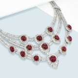 VAN CLEEF & ARPELS RETRO RUBY AND DIAMOND NECKLACE - photo 4