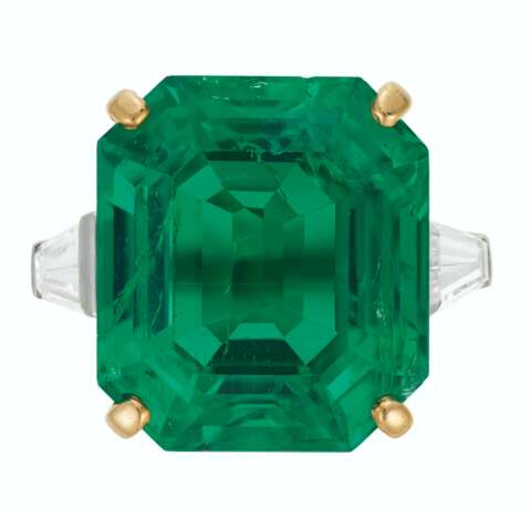 CARTIER EMERALD AND DIAMOND RING - photo 1