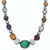 DIAMOND AND MULTI-GEM NECKLACE - photo 1