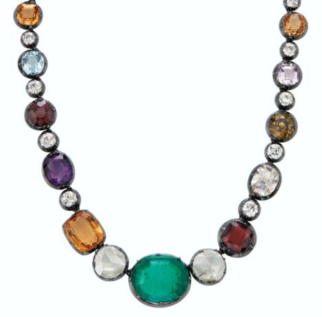 DIAMOND AND MULTI-GEM NECKLACE - photo 1