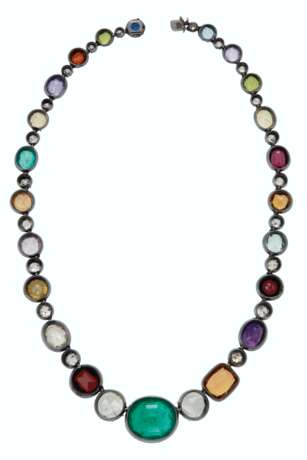 DIAMOND AND MULTI-GEM NECKLACE - photo 3