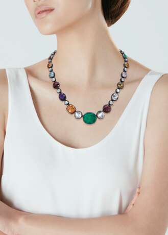 DIAMOND AND MULTI-GEM NECKLACE - photo 4