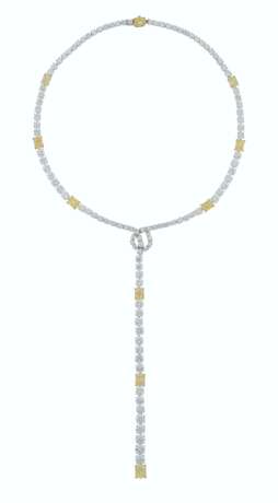 GRAFF COLORED DIAMOND AND DIAMOND LARIAT NECKLACE - photo 2