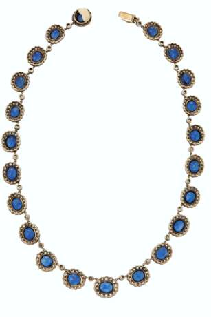 ANTIQUE SAPPHIRE AND DIAMOND NECKLACE - Foto 3