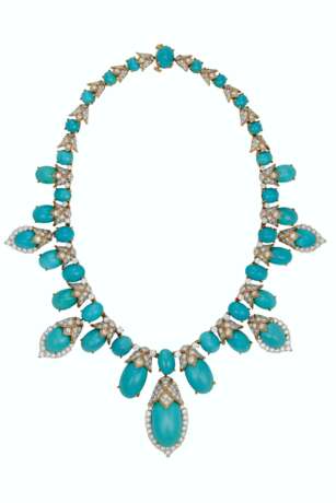 DAVID WEBB SET OF TURQUOISE AND DIAMOND JEWELRY - Foto 2