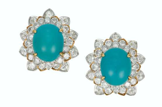 DAVID WEBB SET OF TURQUOISE AND DIAMOND JEWELRY - Foto 3