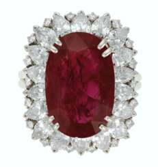 HARRY WINSTON RUBY AND DIAMOND RING