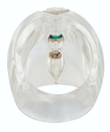 SUZANNE BELPERRON EMERALD, DIAMOND AND ROCK CRYSTAL `ROOF` RING - photo 3