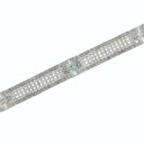 ART DECO COLORED DIAMOND, DIAMOND AND EMERALD BRACELET - Foto 2