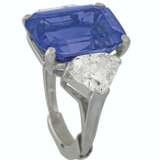 COLOR CHANGE SAPPHIRE AND DIAMOND RING - photo 2