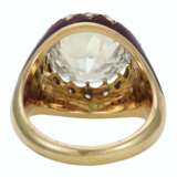 DIAMOND AND ENAMEL RING - photo 3