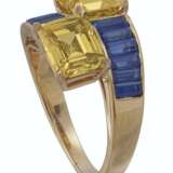 COLORED DIAMOND AND SAPPHIRE RING - Foto 2