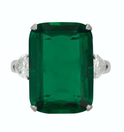 EMERALD AND DIAMOND RING - Foto 1