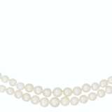 DOUBLE STRAND PEARL, ONYX AND DIAMOND NECKLACE - фото 1