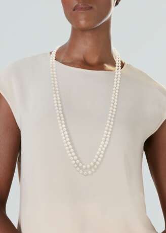 DOUBLE STRAND PEARL, ONYX AND DIAMOND NECKLACE - photo 4