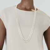 DOUBLE STRAND PEARL, ONYX AND DIAMOND NECKLACE - Foto 4