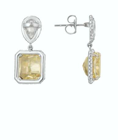 COLORED DIAMOND AND DIAMOND EARRINGS - Foto 2