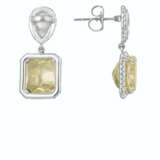 COLORED DIAMOND AND DIAMOND EARRINGS - Foto 2