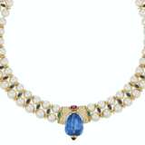 BULGARI CULTURED PEARL, DIAMOND AND MULTI-GEM NECKLACE - Foto 1