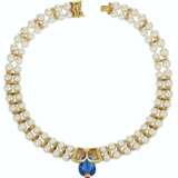 BULGARI CULTURED PEARL, DIAMOND AND MULTI-GEM NECKLACE - Foto 3