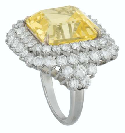 YELLOW SAPPHIRE AND DIAMOND RING - Foto 2