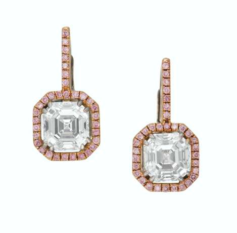 DIAMOND AND COLORED DIAMOND EARRINGS - Foto 1