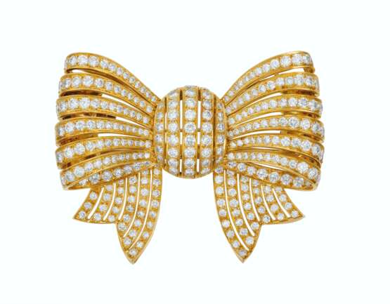 VAN CLEEF & ARPELS DIAMOND BOW BROOCH - Foto 1