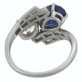 TWIN-STONE SAPPHIRE AND DIAMOND RING - photo 3