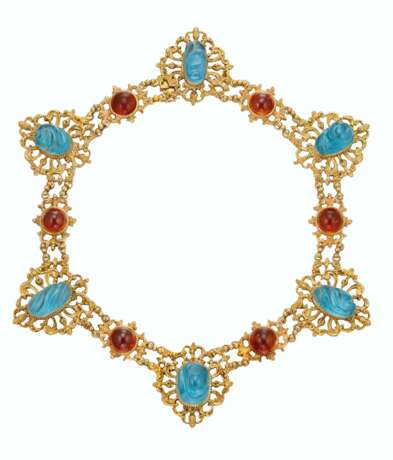 BUCCELLATI AQUAMARINE, CITRINE AND GOLD NECKLACE - photo 2