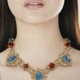 BUCCELLATI AQUAMARINE, CITRINE AND GOLD NECKLACE - photo 4