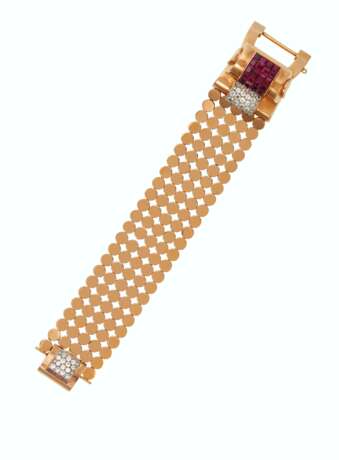 MAUBOUSSIN RETRO RUBY AND DIAMOND BRACELET - photo 1