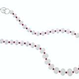 MOON QUARTZ AND RUBY NECKLACE - фото 1