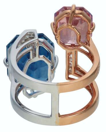 COLORED SAPPHIRE, SAPPHIRE AND DIAMOND RING - фото 3