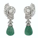 EMERALD AND DIAMOND EARRINGS - photo 1