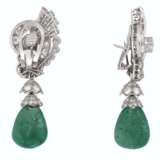 EMERALD AND DIAMOND EARRINGS - photo 2