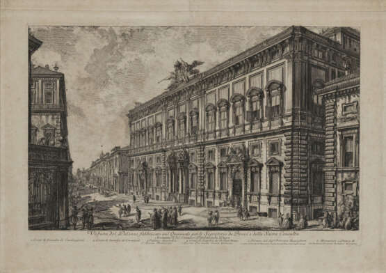 Giovanni Battista Piranesi, Veduta del Palazzo fabbricato sul Quirinale ... - Veduta della Piazza di Monte Cavallo - photo 2