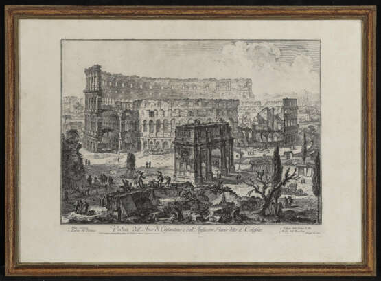 Giovanni Battista Piranesi, Veduta del Palazzo Odeslcalchi - Veduta dell'Arco di Costantino e dell'Anfiteatro Flavio detto il Colosseo - photo 7